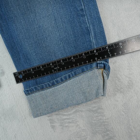 Route 66 Denim Capris Womens 13/14 Blue Rolled Cuff Straight Leg Mid Rise - Picture 7 of 8